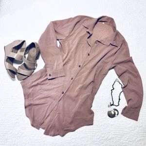 Chiffon button down top